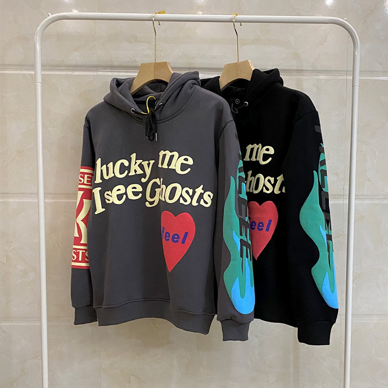 Kanye Kanye European Size Unisex Foam Heart Letter Graffiti Print Fleece Sweatshirt Couple Style Jacket Kanye Kanye European Size Unisex Foam Heart Letter Graffiti Print Fleece Sweatshirt Couple Style Jacket