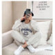 2024 Autumn and Winter Thickened South Korea Sports Leisure suit Women's Fashion Stylish Slim Sweat Wide Leg Pants Two-Piece Trendy