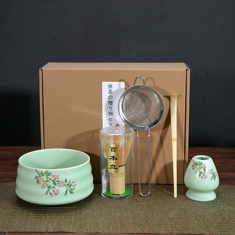 Matcha tazón té taza Matcha cepillo cien Benli taza de té Té juego de té Dinastía Song juego de té Matcha herramienta traje caja de regalo japonés