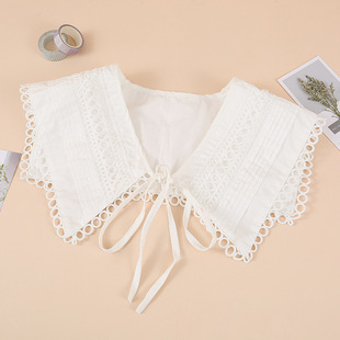 Cotton Lace Small Cape Women's Cape Autumn and Winter Popular Sun Protection with Skirt Bow Strap Fake Collar