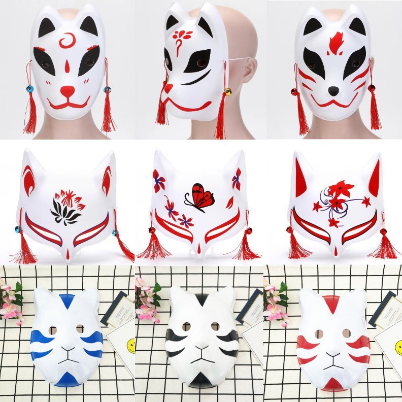 Adulto gato cara máscara de zorro TikTok mismo estilo japonés estilo antiguo anime puesto niños máscara al por mayor