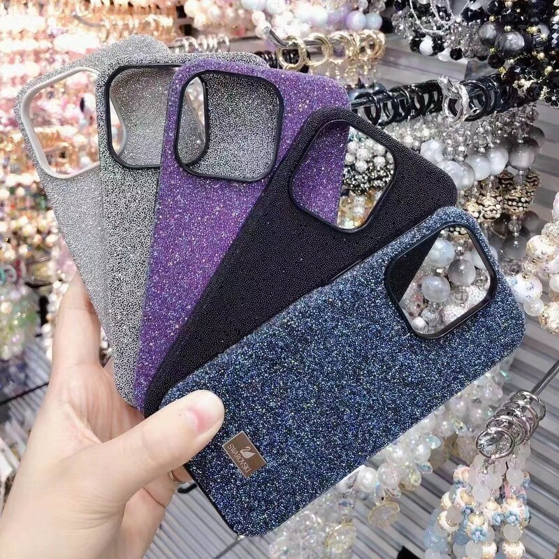 Suitable for Apple 15Promax Mobile Phone Protective Case Swan Swarovski Swarovski Anti-Fall Magnetic Suction