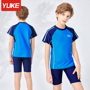 Children's Swimwear Boys Split Students New Summer Big Children Youth Swimwear Quick-drying Swimwear Swimwear Wholesale