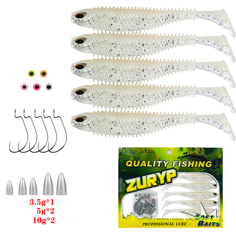 Luya popular cebo falso cebo suave traje Luya cebo falso Texas grupo de pesca transfronteriza caliente AliExpress Amazon Piel de camarón