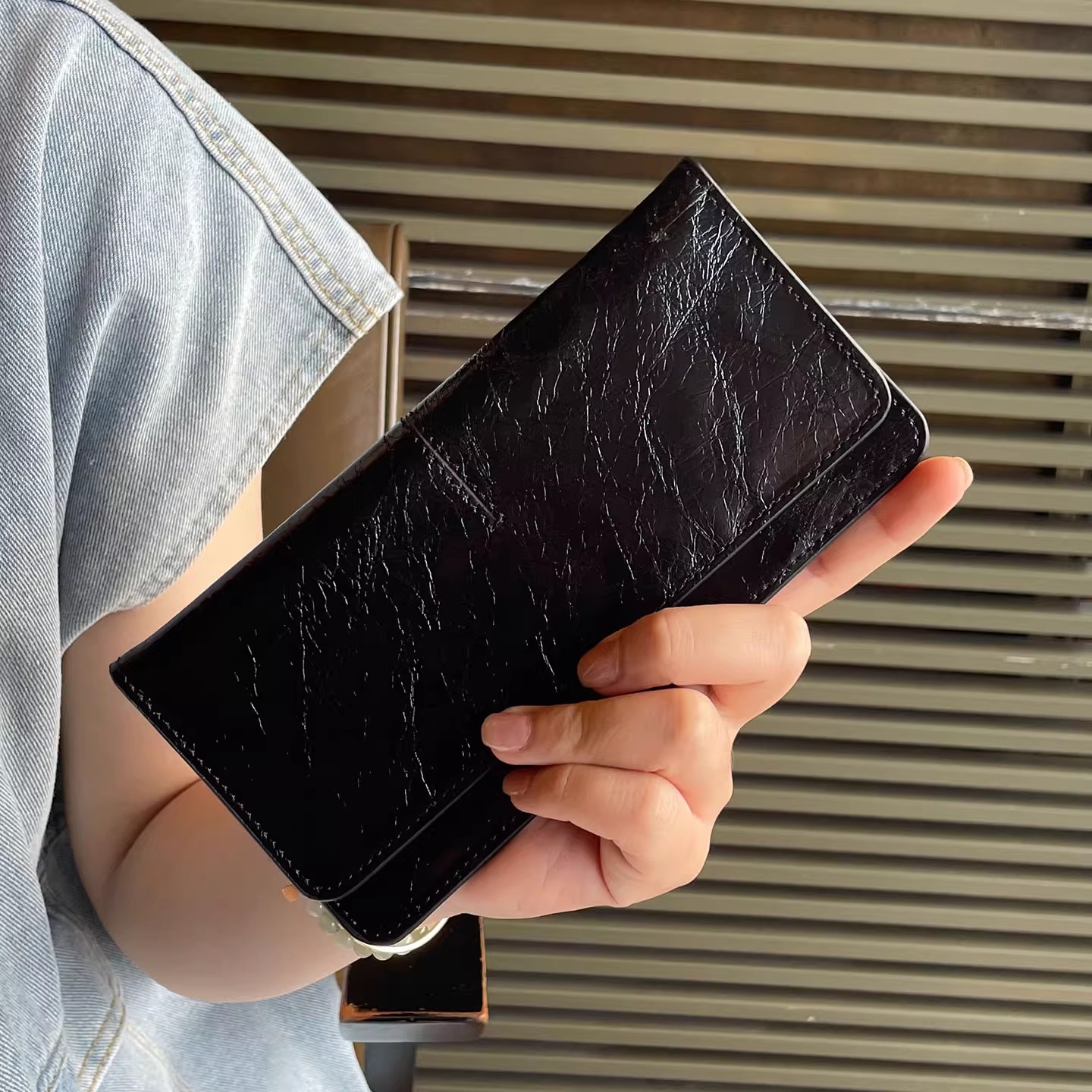 Women's Genuine Leather Wallet 2026 New Long Wallet Ins Style Card Holder Designer Niche Trendy High-End Practical - Thumbnail 6