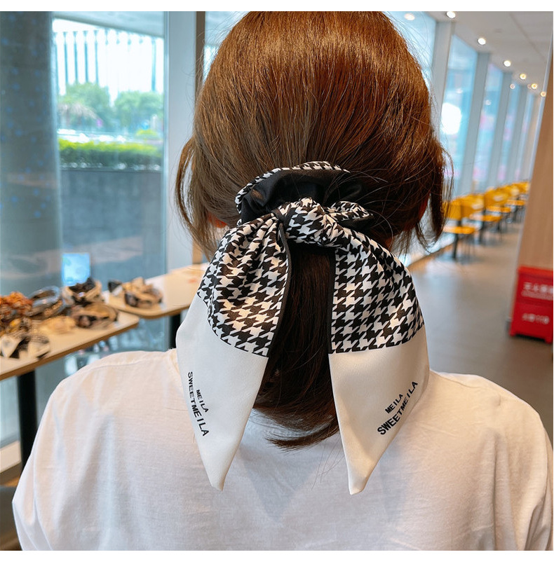 Fashion Contrast Color Smiley Face Printing Hair Scrunchies display picture 3