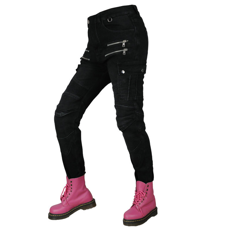 LOONG BIKER invierno mujer Caballero jeans motocicleta carreras de motos anti-caída pantalones silicona equipo de protección