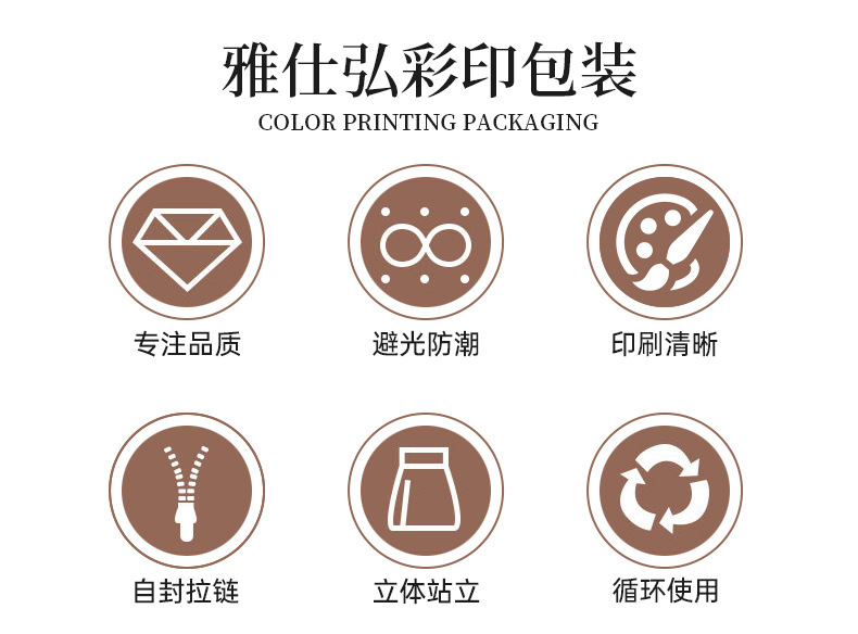 Transparent self-standing self-sealing bag, data cable, food packaging bag, snacks, grains and cereals, transparent plastic self-standing bone bag pic 9