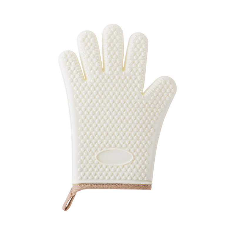 (2개) 열 절연 장갑 안티 스케일 실리콘 주방 미끄럼 방지 열 절연 오븐 기선 베이킹 고온 저항하는 두꺼운 마이크로파 장갑