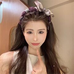 女性が外出するためのQimin編み込み歯コームヘッドバンド、高頭頂ヘアピンヘッドバンド、甘くてエレガントなリボンヘッドバンド、三つ編み