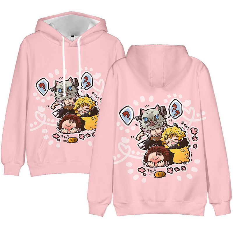 Customers come to picture one piece Ghost Blade spy play house hoodie 3D digital printing sweater factory direct sales
