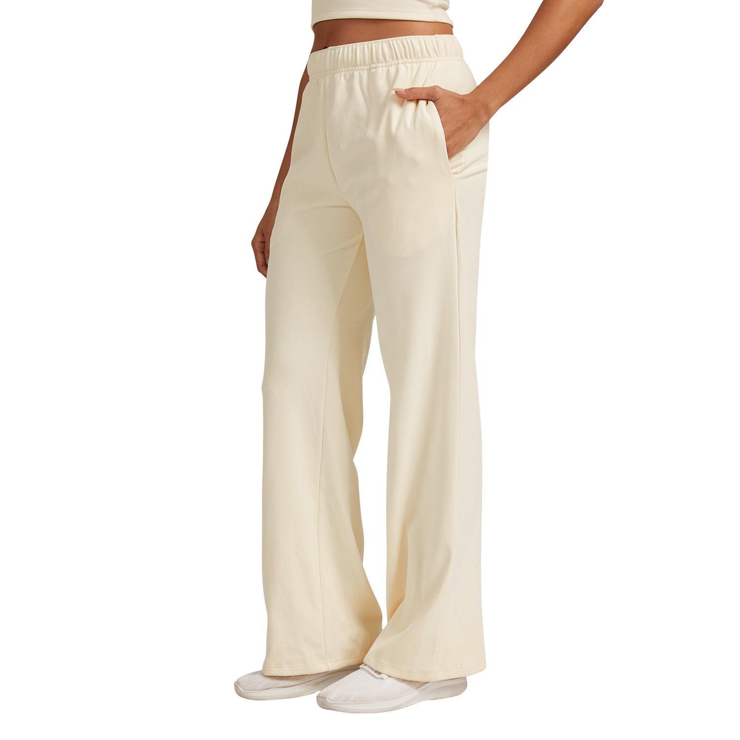 Europa y Estados Unidos transfronterizos de lana alemana de cintura alta y pantalones deportivos sueltos, pantalones casuales de piernas anchas, rectos, pantalones deportivos universales para mujeres