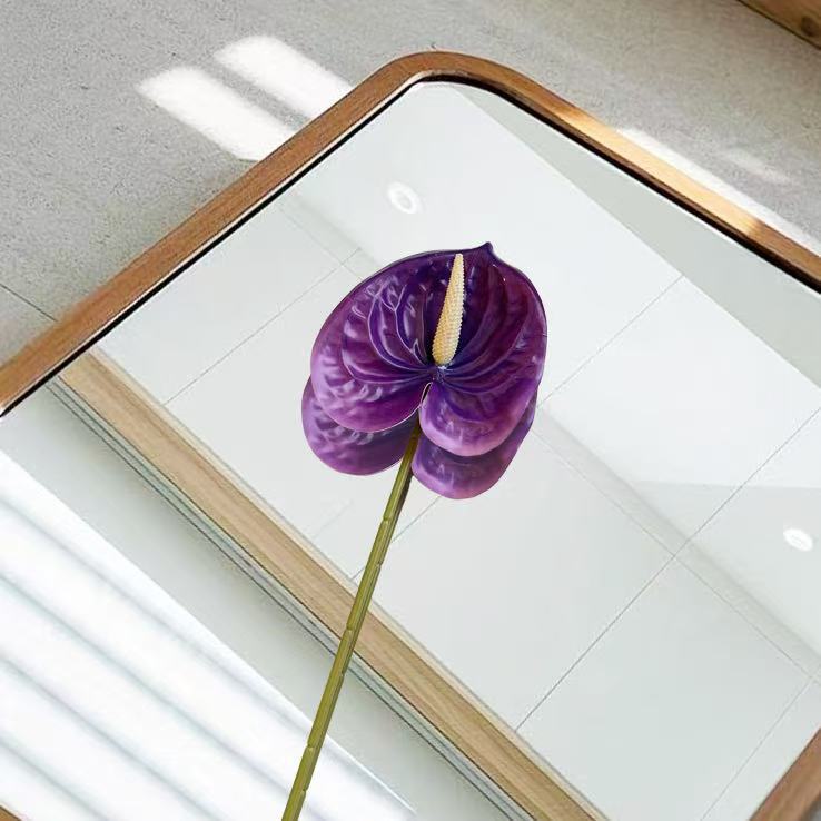 Impresión 3D flor de simulación de palma roja simple flor de grúa de fuego casera de bodas floreal decoración floral al por mayor