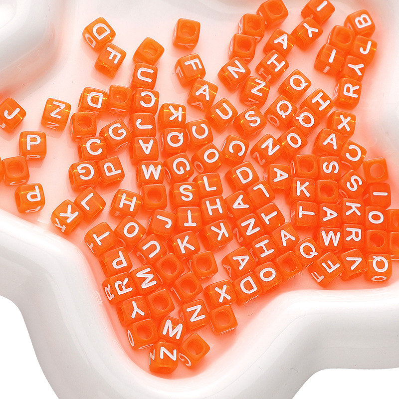 Orange red 6x6mm 100pcs/pack