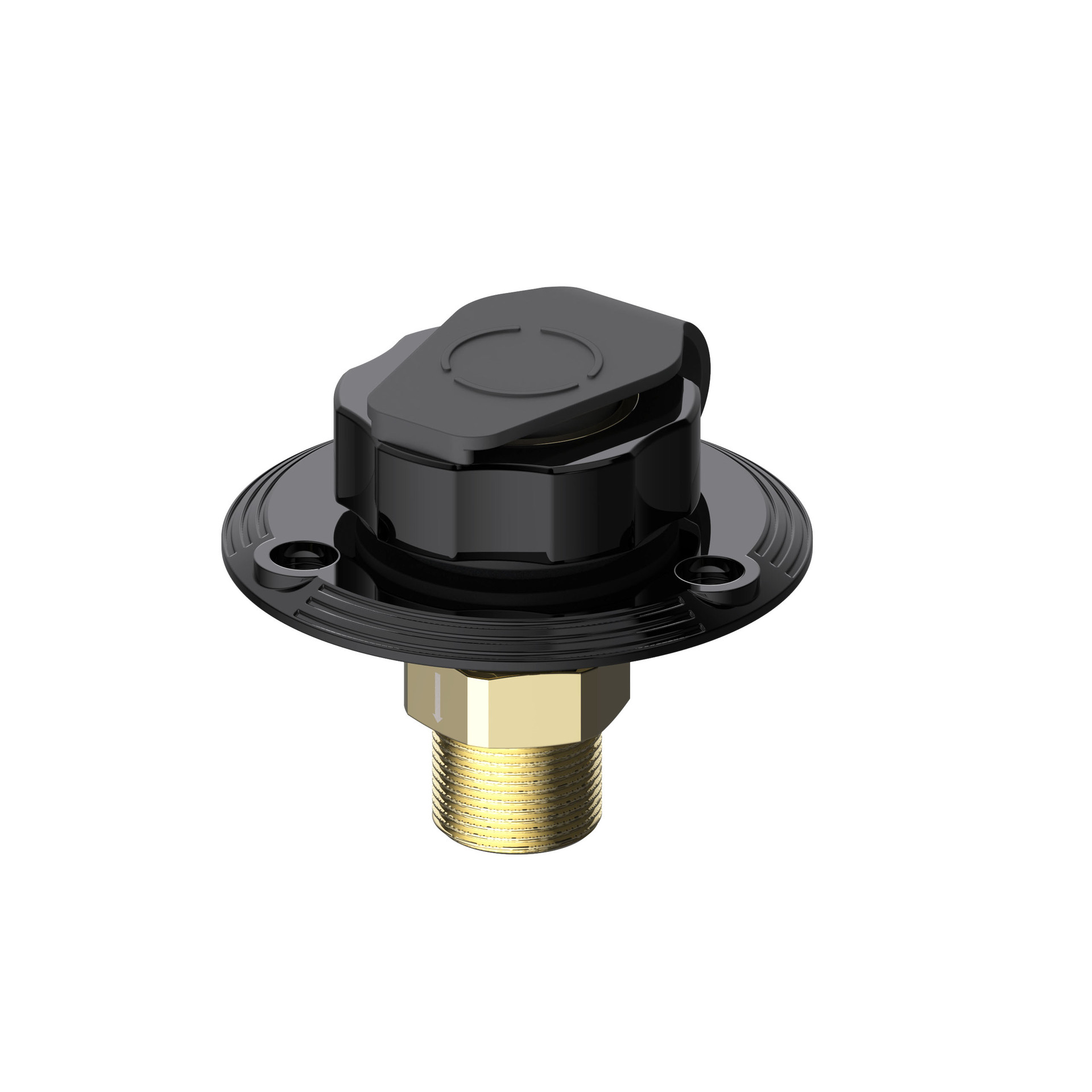 Universal Black and Yellow Water Inlet Kit for Rvs, One-Way Water Valve Filling Port with Dust Plug and Water Inlet for Yachts