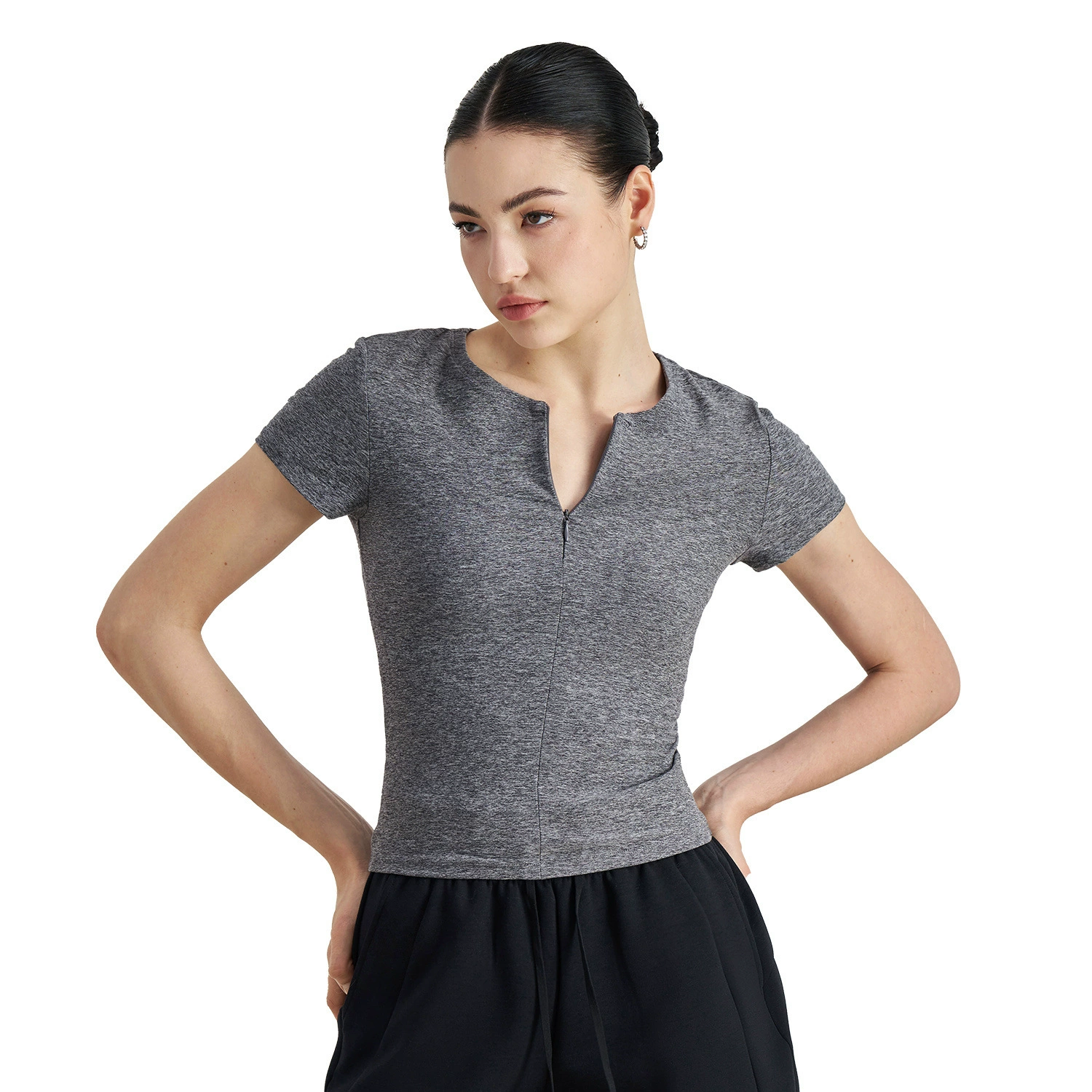 Легкая fittedbrace для йоги, спортивная футболка для зала с коротким рукавом, стиль высшего качества