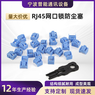 RJ45 network port lock dust plug LAN interface port lock anti-theft network plug 100 plugs to send a key