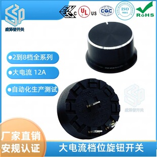 Shengze Pu Recommends 2 Units of 1-Speed Ya3F01 Black Aluminum B02 Knob Rotary Switch for Oven and Cooler Fan, Ul Certified