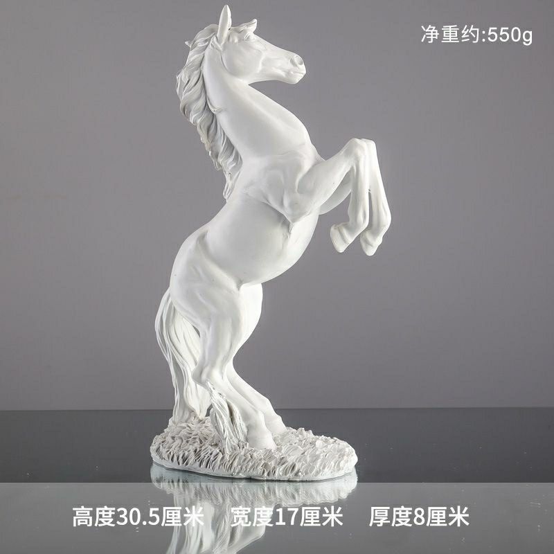 腾空马玄关创意办公桌树脂装饰马摆件客厅摆件抽象艺术摆件