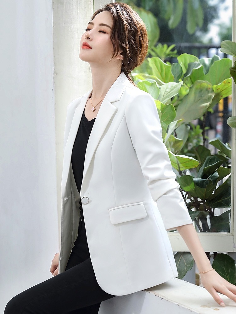 Small Suit Jacket Women's 2022 Spring And Autumn New Korean Version Slim Temperament Casual Ladies Suit Jacket Top