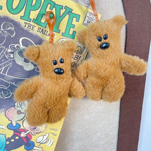 Squeaky Teddy Bear Pendant Cute Doll Bean Tilted Bear Key Pendant Bag Pendant GJ212