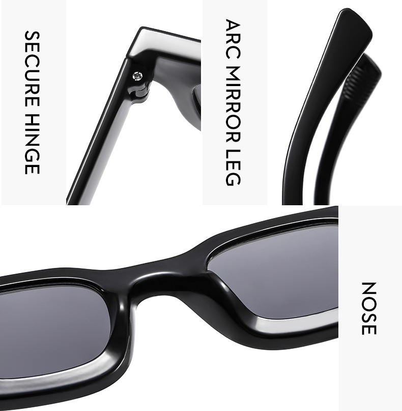 Small Frame Concave Square Hip Hop Punk Sunglasses For Cycling_voghion.com