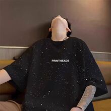2026宽松大码上衣男潮牌士休闲新款夏季满天星薄款短袖t恤男百搭