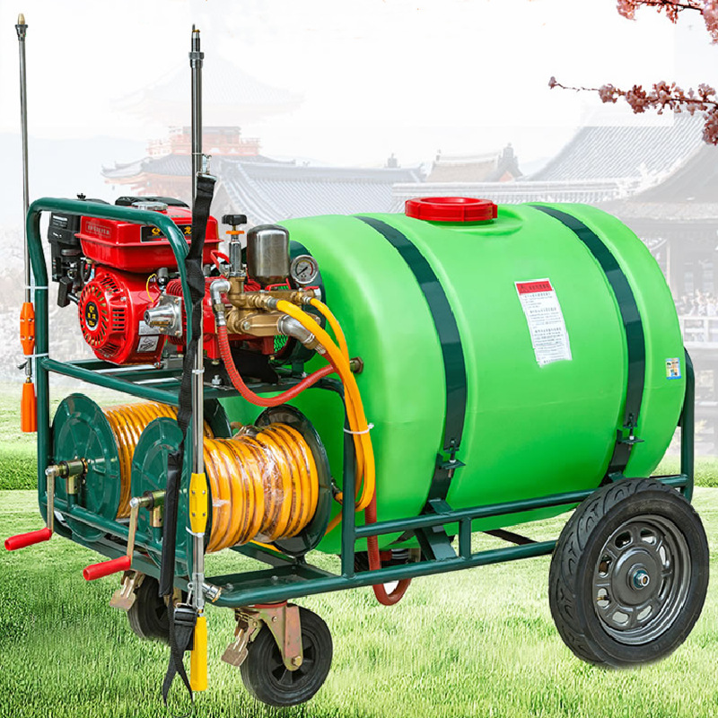 200升大容量手推打药机小区物业冲洗消毒喷药机推车式汽油打药机