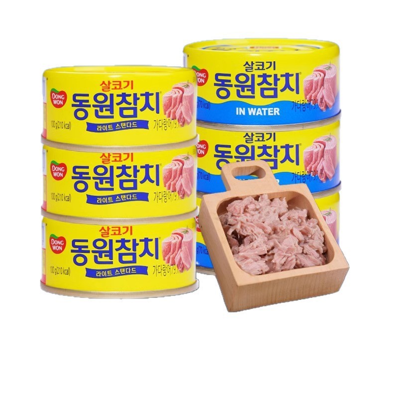 韩国东远进口金枪鱼罐头油浸水浸吞拿鱼三文鱼沙拉拌饭寿司食材批