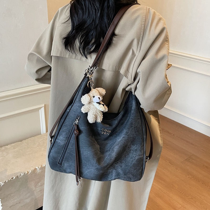 大容量包包女2025新款通勤休闲单肩斜挎包托特包多功能上课双肩包|undefined