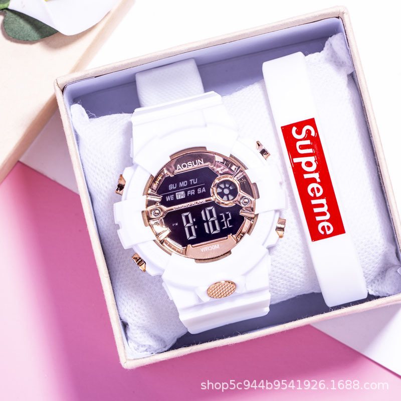 Fábrica al por mayor multifuncional coreano luminoso reloj despertador deportivo reloj electrónico para estudiantes de primaria y secundaria hombres adultos y mujeres reloj de moda