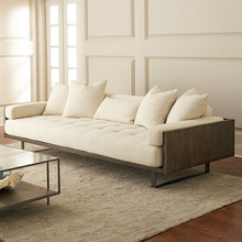 简约现代客厅小户型双人三人位创意设计整装轻奢实木北欧布艺沙发