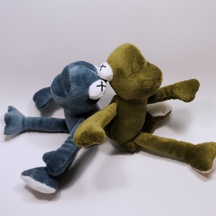 Chou Meng Sesame Street Long Legs Frog Plush Small Pendant Cute Frog Bag Clothing Hanging Doll Spot Wholesale
