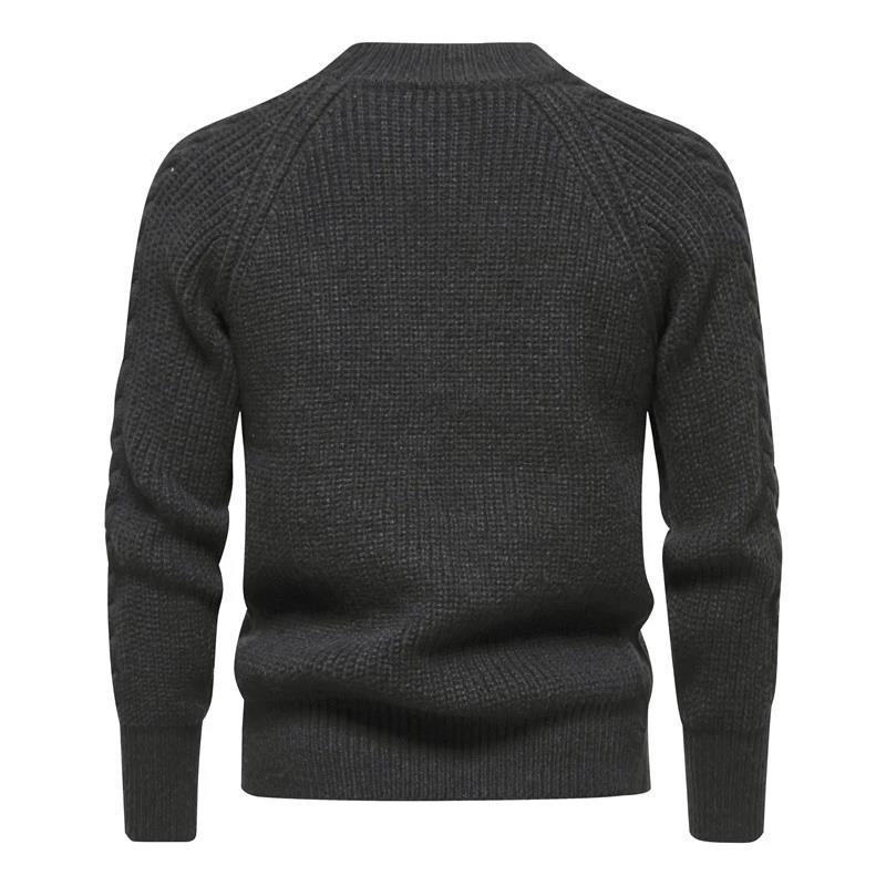 Herren Wollpullover Mit Rundhalsausschnitt Für Herbst Winter_voghion.com