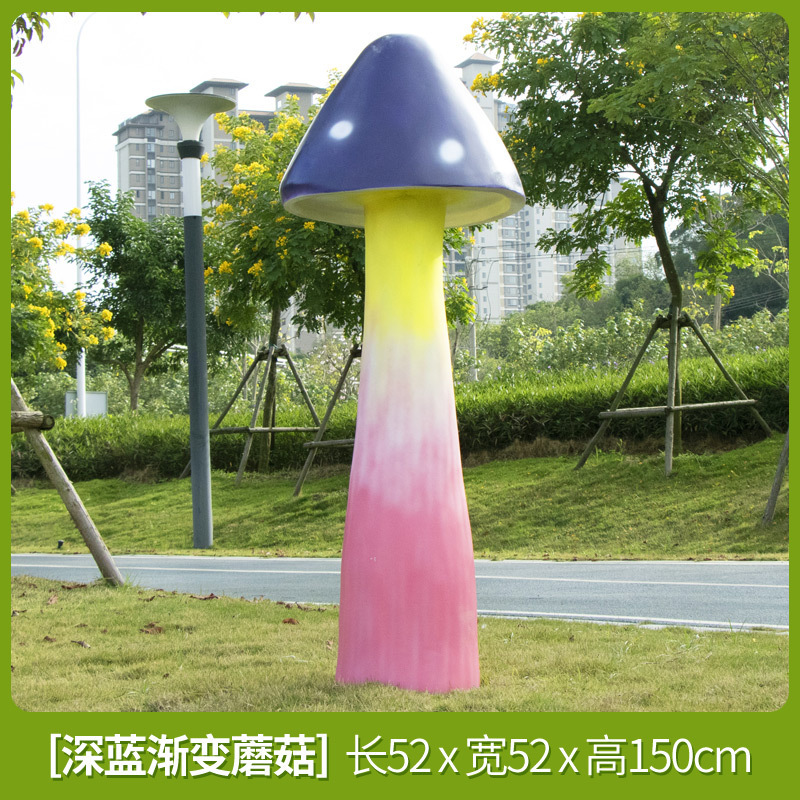 Parque Bosque Simulación Mushroom Escultura Decoración de jardín Patio Decoración de conejo Césped FRP Animales Escenografía