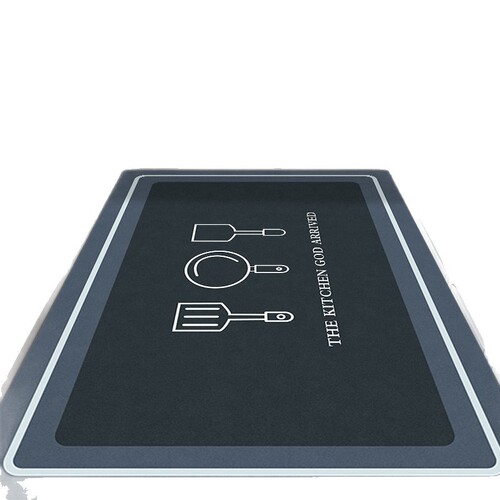 Kitchen floor mat, full-coverage absorbent and oil-resistant large-area foot pad, dirt-resistant mat, household non-slip rug, doormat.