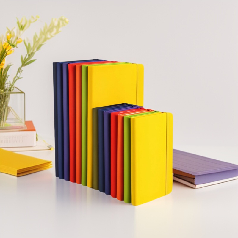 A5 Business Notebook with Straps, Simple Office Notepad, Business Simple High-Value Pleated Notebook, Student Notepad