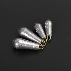 Drop-shaped string hook lead pendant throwing rod long-distance casting string hook with ring fishing gear lead pendant fishing pendant accessories