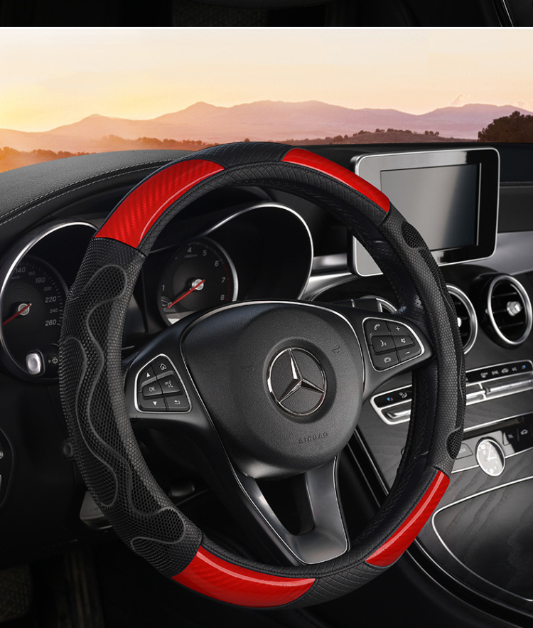 Honeycomb Car Steering Wheel Cover Anti-Slip Cross-Border Export Handle Cover Patented Design Silicone Material Silicone Anti-Slip Car Accessory