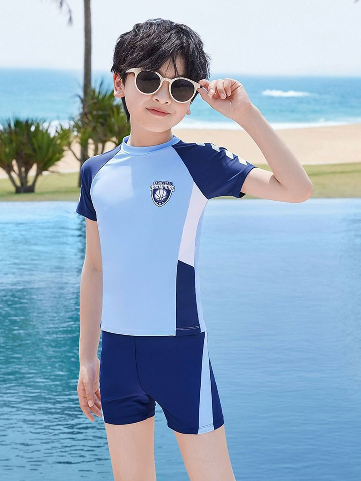 Traje de baño para niños, niño dividido 2024, nuevo traje de baño, niño grande, niño adolescente, traje de baño de verano, traje de baño