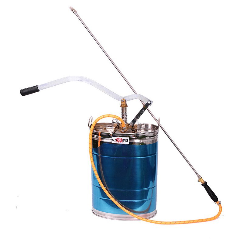 16L304不锈钢背负双管拉杆式豪华型喷雾器便携高效喷药机电动