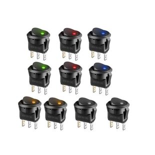 Round switch key, button, 12v, cat's eye, 12v
