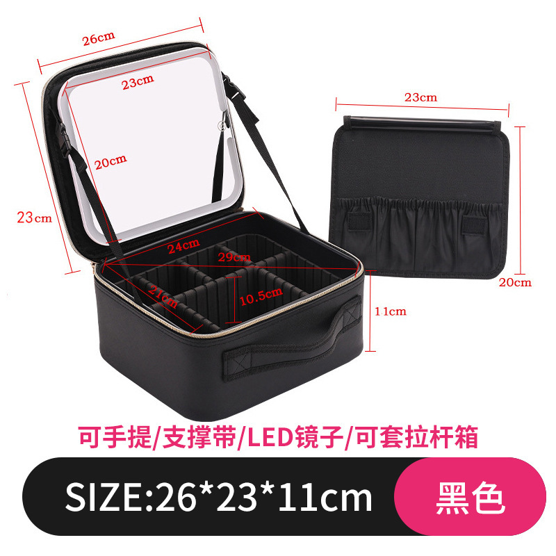 블랙 (LED 전체 화면 라이트 미러 포함)