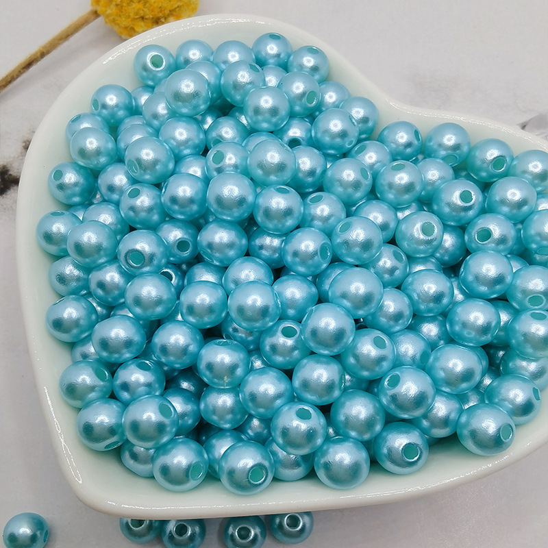 Perlas de color resaltadas perforadas perlas de plástico ABS DIY material de bolsas hechas a mano accesorios accesorios al por mayor image 21