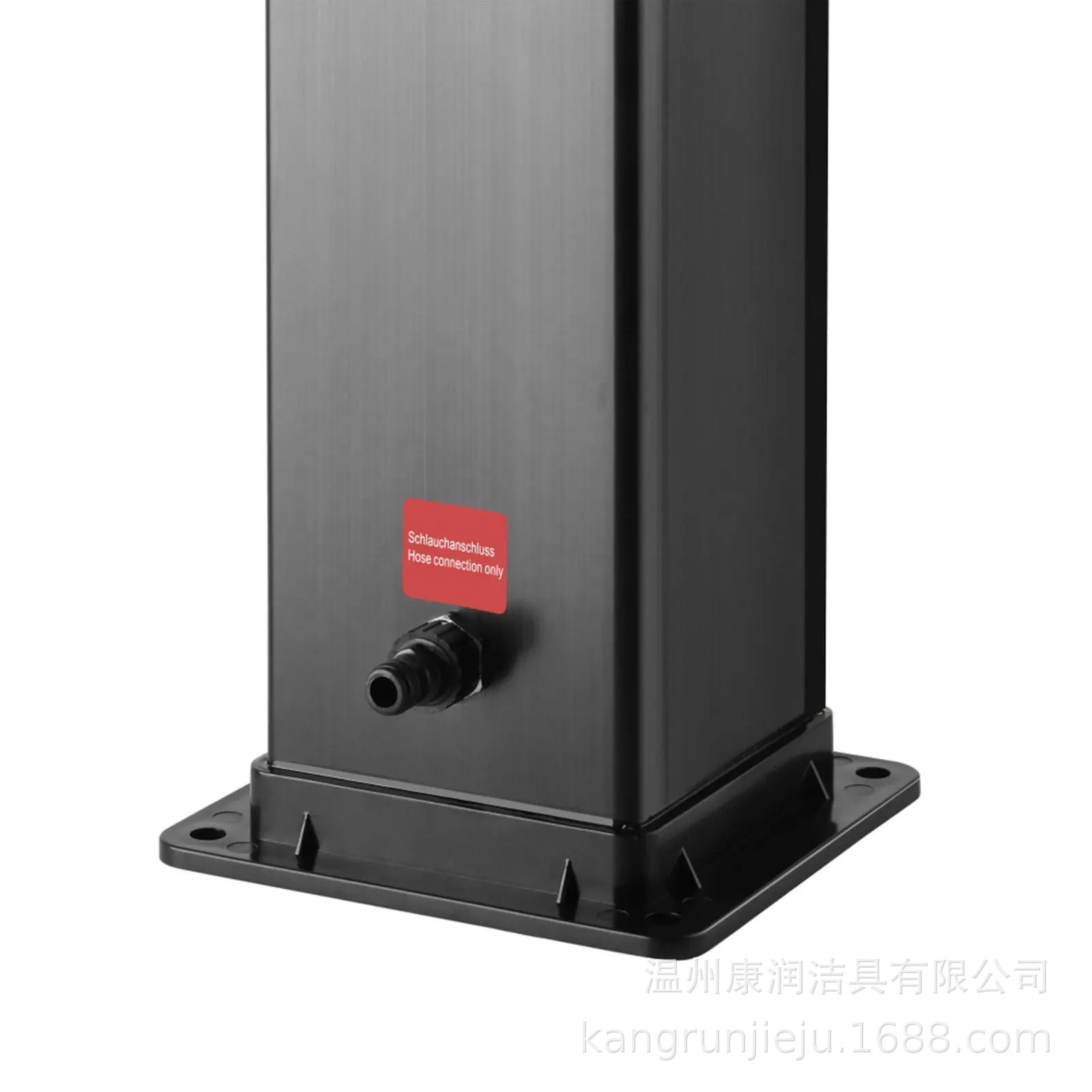 Wenzhou Kangrun piscina solar 40L gran capacidad cuadrada forma columna de ducha solar al aire libre playa de baño
