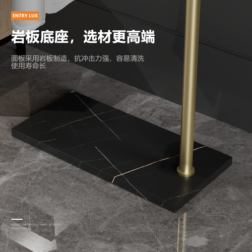 Clothes rack floor-standing bedroom simple metal coat rack modern light luxury household clothes rack rock plate clothes rack