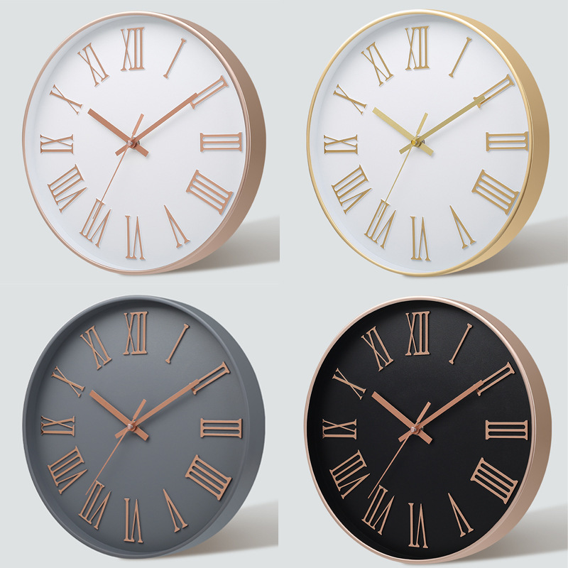 [12 pulgadas 30cm] Reloj de pared mudo moda creativa hogar sala de estar estéreo digital simple reloj al por mayor