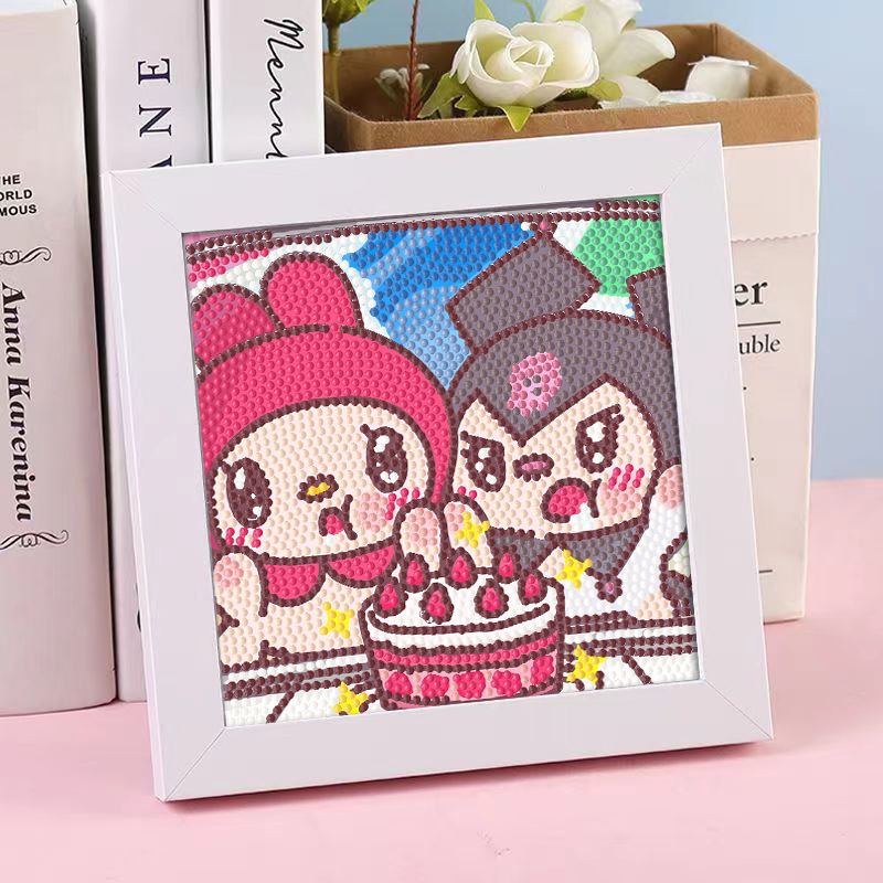 Diamante infantil DIY hecha a mano con material de marco paquete de dibujos animados Sanliou pegatinas de diamante regalo al por mayor pinturas de mampostería