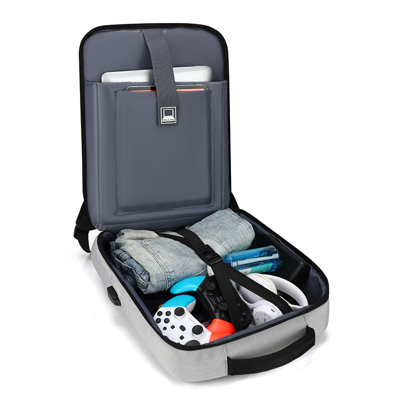 Mochila de negocios USB para hombre, tendencia de moda, viajes de negocios al aire libre, bloqueo de contraseña, mochila antirrobo para computadora