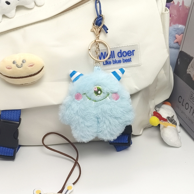 Niedlichen Cartoon Plüsch Kohle Ball Kaninchen Kreative Exquisite Spaß Entzückende Haustier Puppe Schlüsselanhänger Rucksack Anhänger_voghion.com
